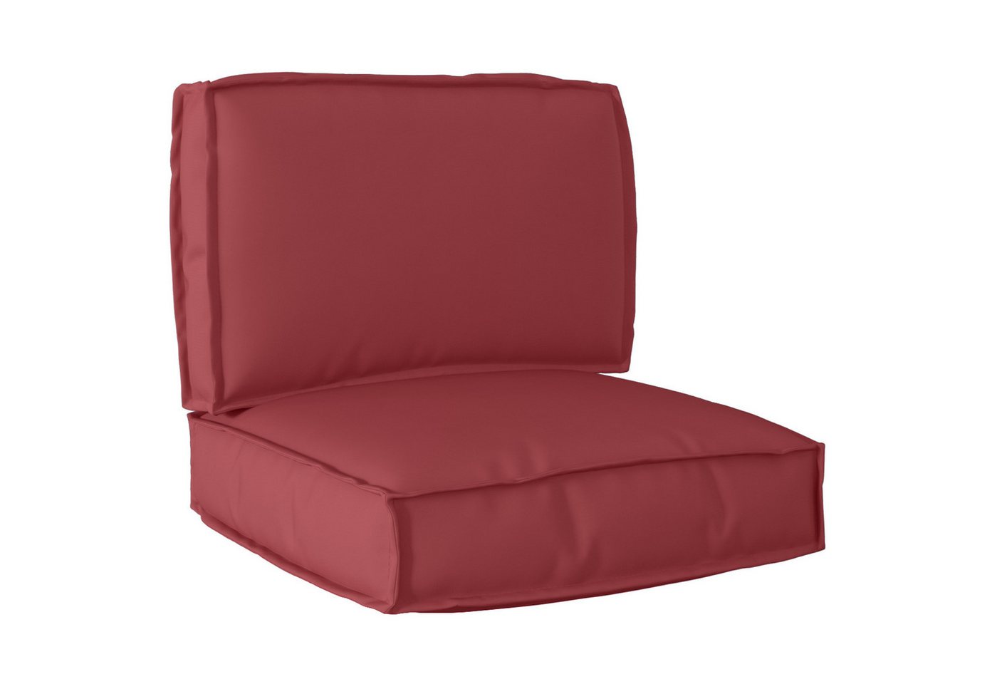 vidaXL Sitzauflage Pallet Kissen Set 2 pcs Weinrot 60 x 60 x 12 cm Oxford Stoff, (2 St) von vidaXL