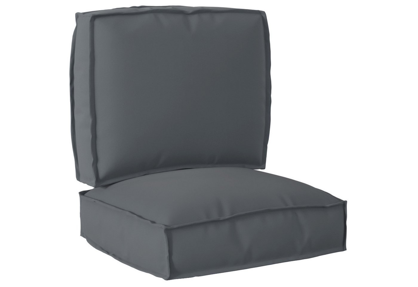vidaXL Sitzauflage Pallet Kissen Set 2 pcs Anthrazit 50 x 50 x 12 cm Oxford Stoff, (2 St) von vidaXL