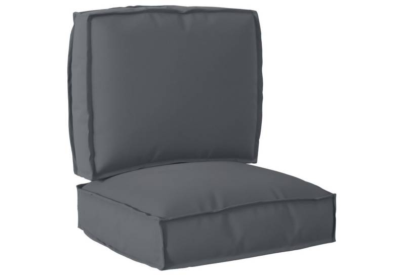 vidaXL Sitzauflage Pallet Kissen Set 2 pcs Anthrazit 50 x 50 x 12 cm Oxford Stoff, (2 St) von vidaXL