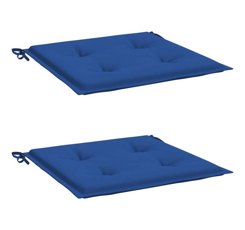 vidaXL Sitzauflage Gartenstuhl-Kissen 2 Stk. Königsblau 40x40x4 cm Oxford-Gewebe, (2 St) von vidaXL