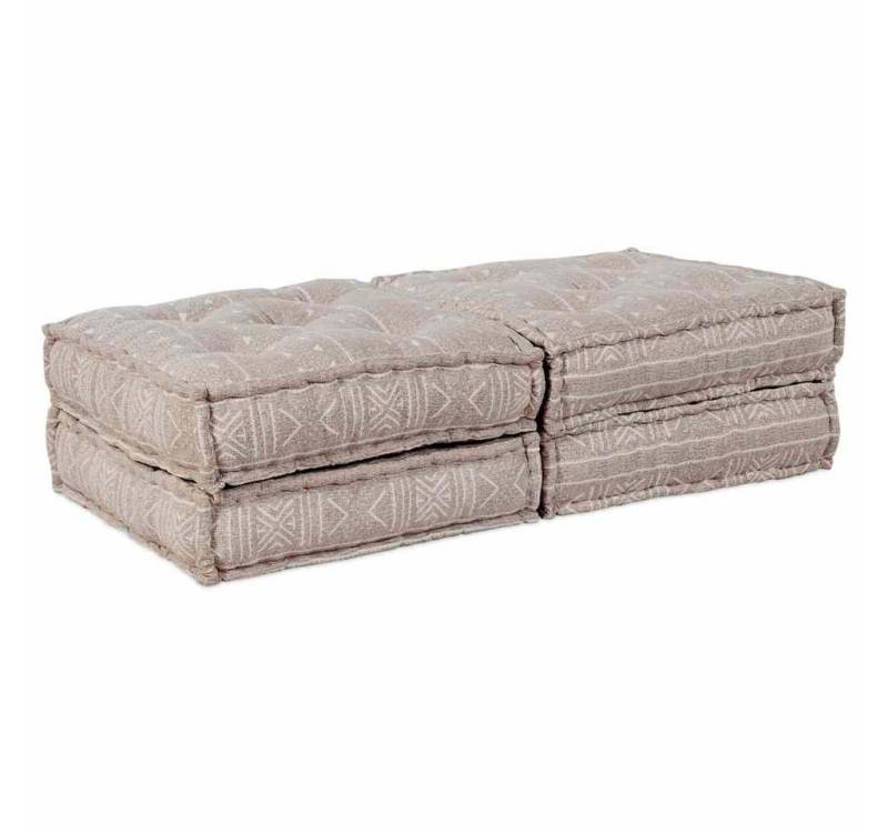 vidaXL Sitzauflage Modulares Sofa 2 pcs Hellbraun 70 x 70 x 36 cm Stoff, (2 St) von vidaXL