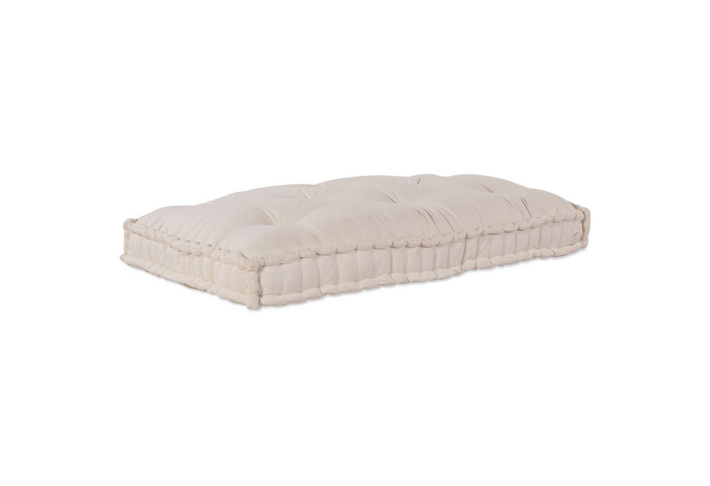 vidaXL Sitzauflage Palettenkissen Creme Stoff, (1 St) von vidaXL