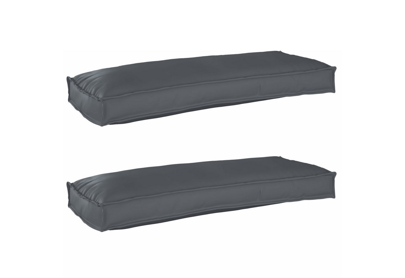 vidaXL Sitzauflage Pallet Kissen Set 2 pcs Anthrazit 100 x 40 x 8 cm Oxford Stoff, (2 St) von vidaXL