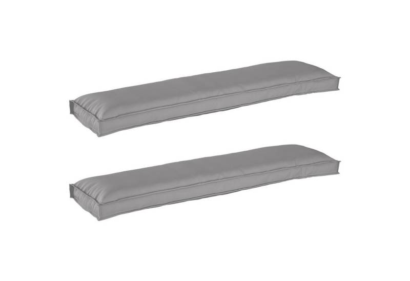 vidaXL Sitzauflage Pallet Kissen Set 2 pcs Grau 150 x 40 x 8 cm Oxford Stoff, (2 St) von vidaXL