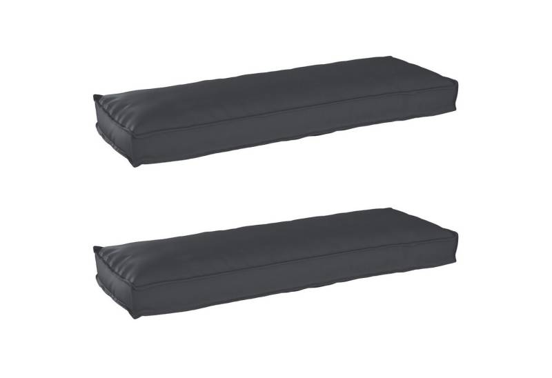 vidaXL Sitzauflage Pallet Kissen Set 2 pcs Schwarz 120 x 40 x 8 cm Oxford Stoff, (2 St) von vidaXL