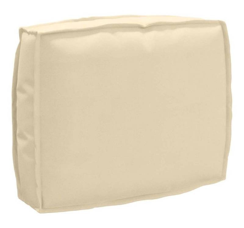 vidaXL Sitzauflage Palettenkissen für Rückenlehne mit Kissen Beige 50 x 40 x 12 cm, (1 St) von vidaXL