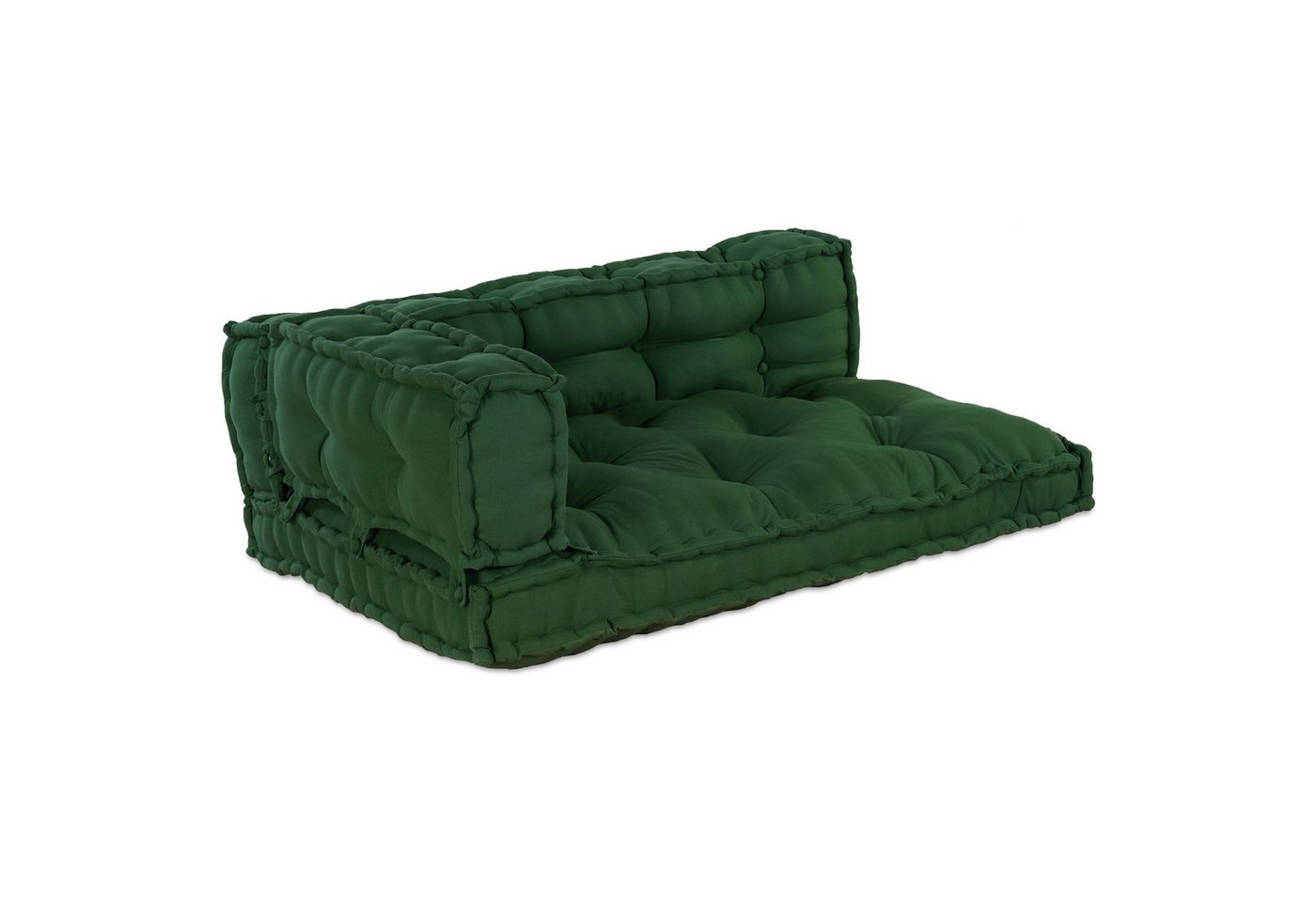 vidaXL Sitzauflage Palettensofa Kissen 3 pcs Grün 60 x 40 cm Baumwolle, (3 St) von vidaXL