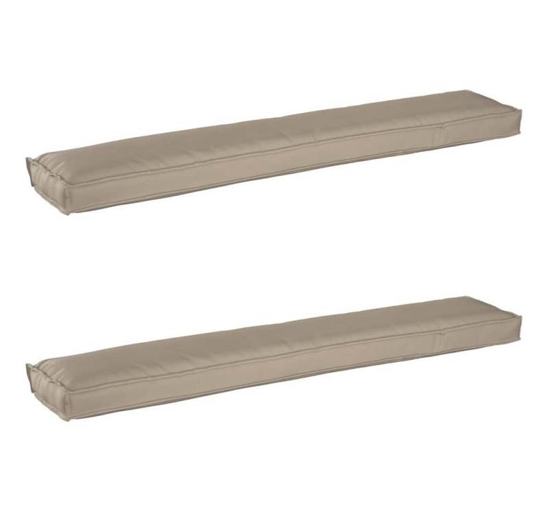 vidaXL Sitzauflage Pallet Kissen Set 2 pcs Taupe 200 x 40 x 8 cm Oxford Stoff, (2 St) von vidaXL