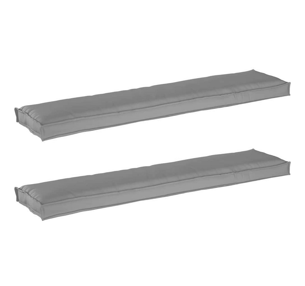 vidaXL Sitzauflage Pallet Kissen Set 2 pcs Grau 180 x 40 x 8 cm Oxford Stoff, (2 St) von vidaXL
