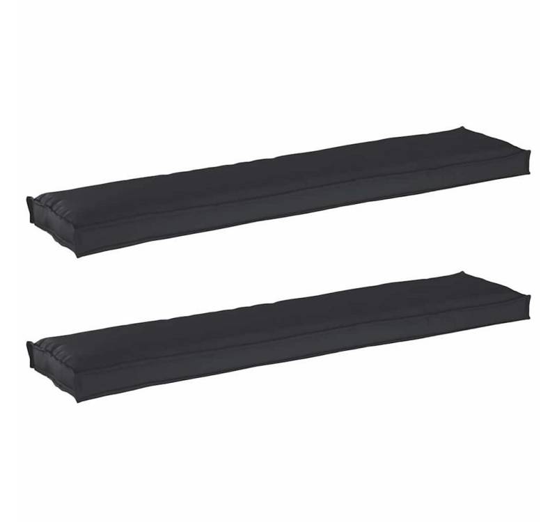 vidaXL Sitzauflage Pallet Kissen Set 2 pcs Schwarz 180 x 40 x 8 cm Oxford Stoff, (2 St) von vidaXL
