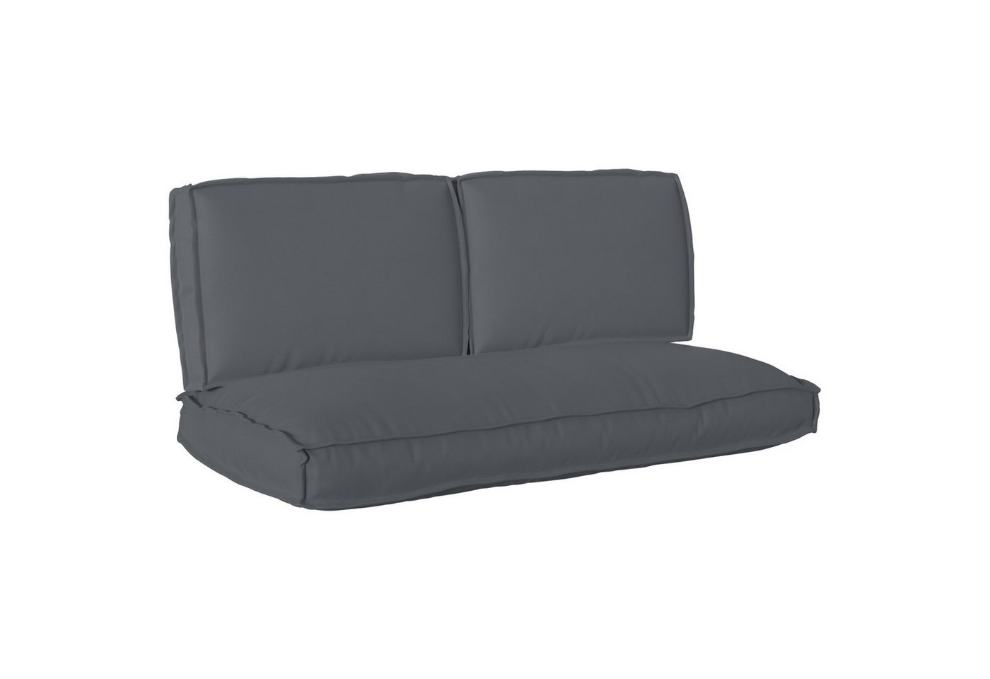 vidaXL Sitzauflage Pallet Kissen Set 3 pcs Anthrazit 60x120x12cm 60 x 40 x 12 cm, (3 St) von vidaXL