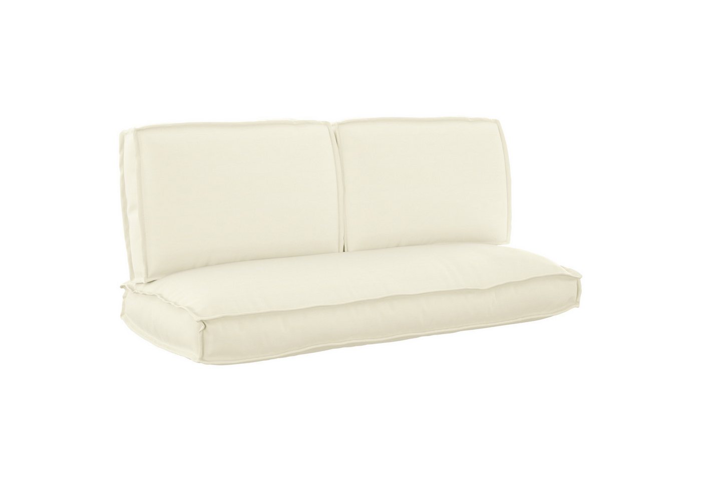 vidaXL Sitzauflage Pallet Kissen Set 3 pcs Creme 60x120x12cm 60 x 40 x 12 cm, (3 St) von vidaXL
