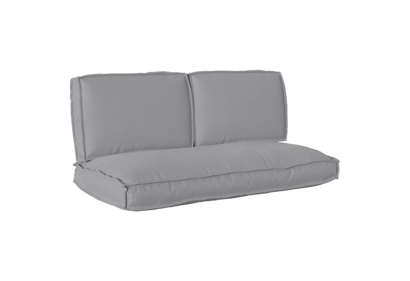 vidaXL Sitzauflage Pallet Kissen Set 3 pcs Grau 60x120x12cm 60 x 40 x 12 cm, (3 St) von vidaXL