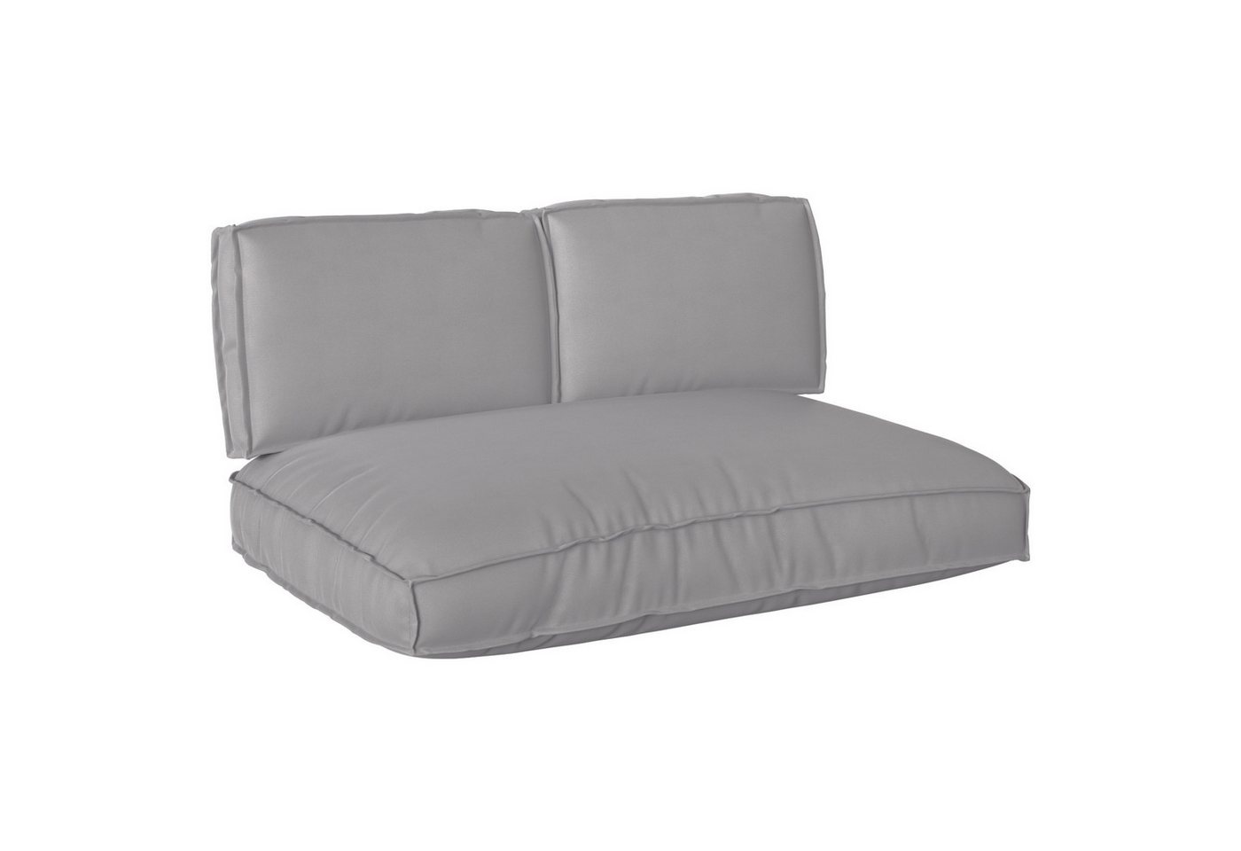 vidaXL Sitzauflage Pallet Kissen Set 3 pcs Grau 80 x 120 x 12 cm 60 x 40 x 12 cm, (3 St) von vidaXL