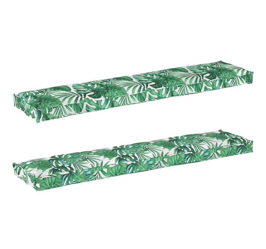 vidaXL Sitzauflage Pallet Kissen Set Floral 2 pcs Blattmuster 180 x 40 x 8 cm, (2 St) von vidaXL