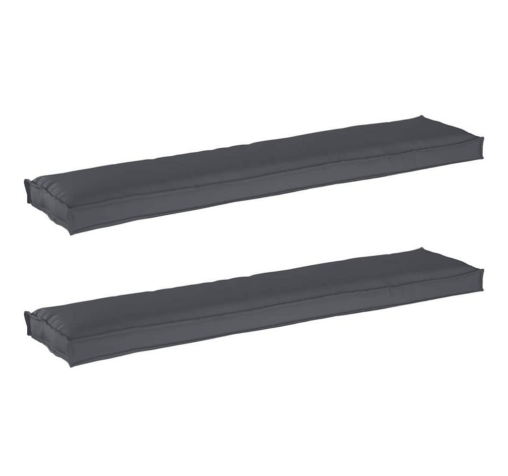 vidaXL Sitzauflage Pallet Kissen Set 2 pcs Anthrazit 180 x 40 x 8 cm Oxford Stoff, (2 St) von vidaXL
