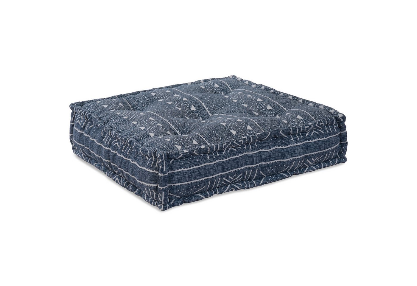vidaXL Sitzauflage Sitzpuff Modular Indigo 70x70x54 Stoff, (1 St) von vidaXL