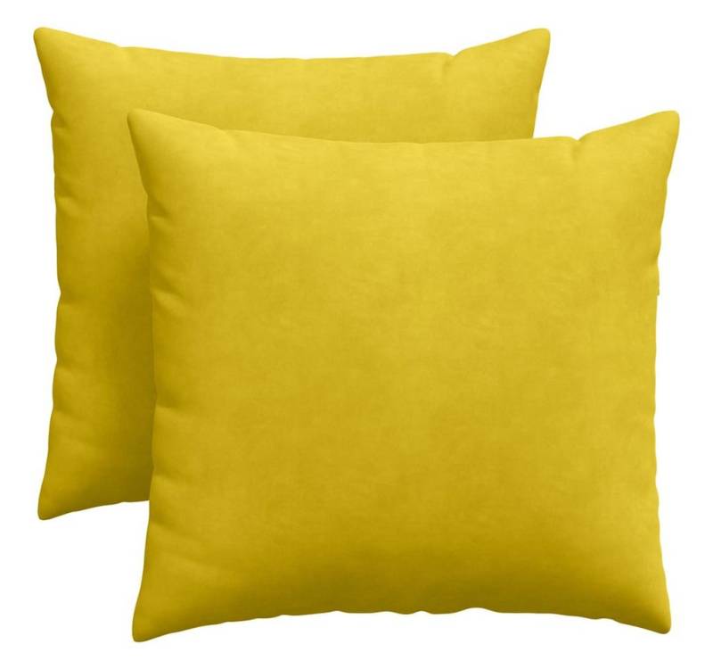 vidaXL Sitzauflage Sofakissen 2 pcs Gelb 45 x 45 cm Cordstoff, (2 St) von vidaXL