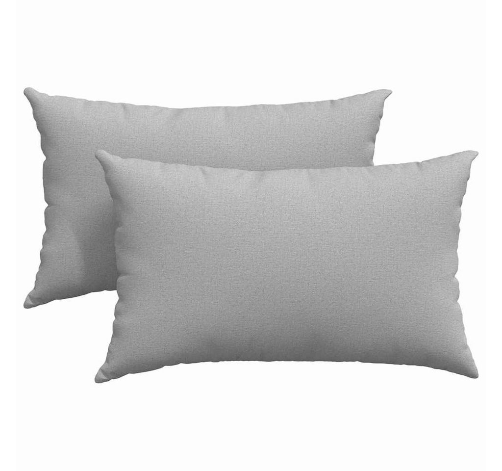 vidaXL Sitzauflage Sofakissen 2 pcs Grau 50 x 30 cm Stoff, (2 St) von vidaXL