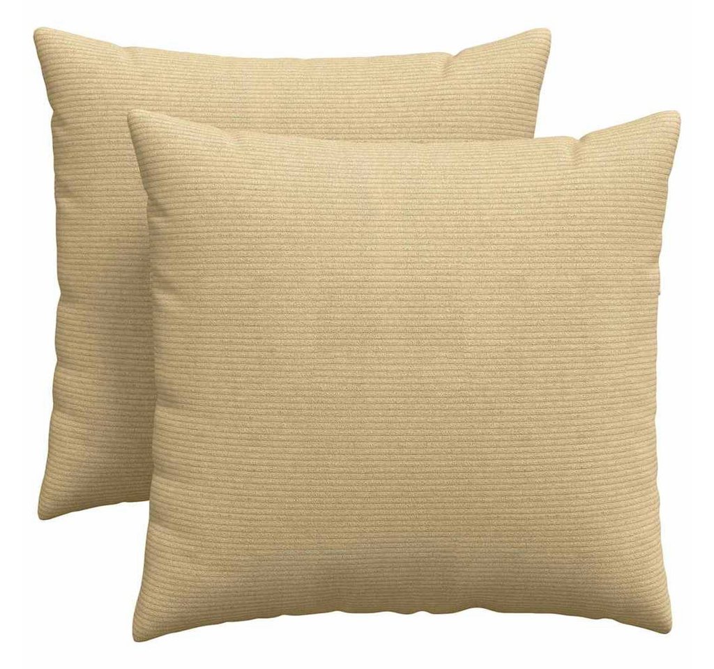 vidaXL Sitzauflage Sofakissen 2 pcs Grau-Grün 60 x 60 cm Cordstoff, (2 St) von vidaXL