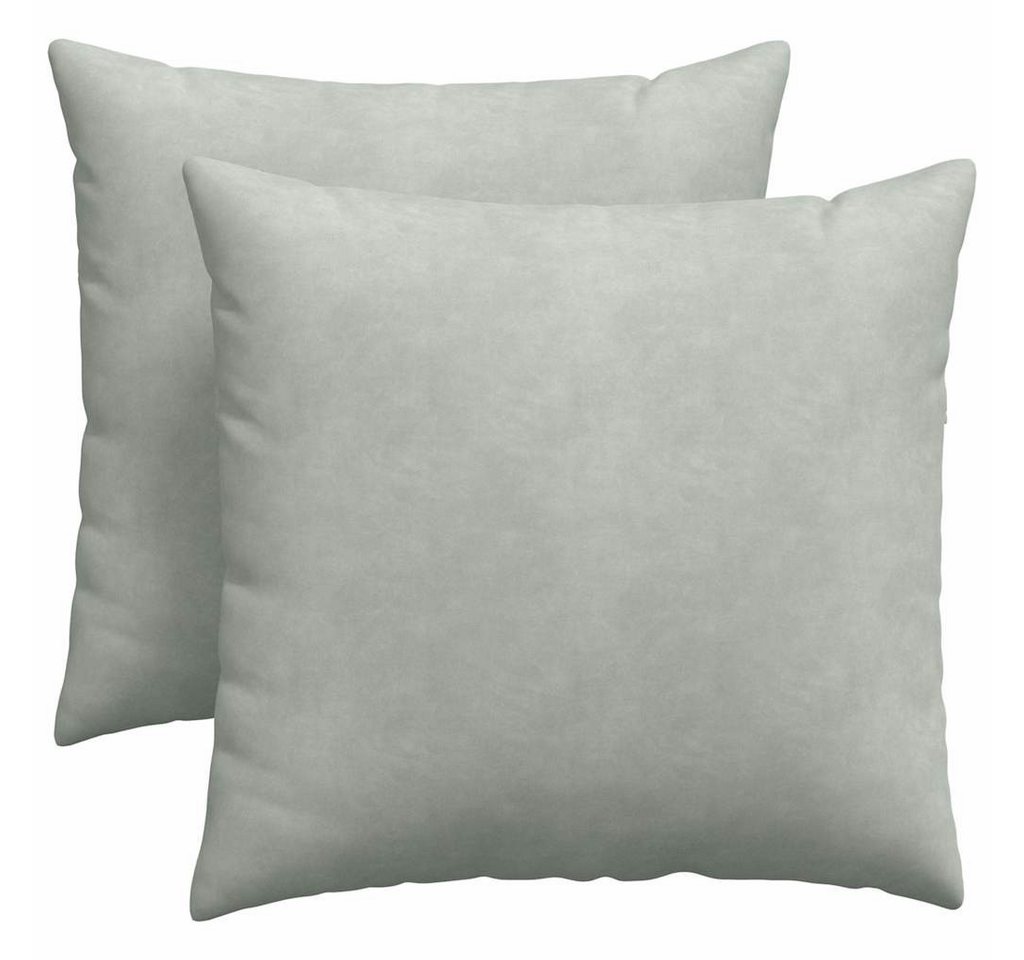 vidaXL Sitzauflage Sofakissen 2 pcs Hellgrau 45 x 45 cm Cordstoff, (2 St) von vidaXL