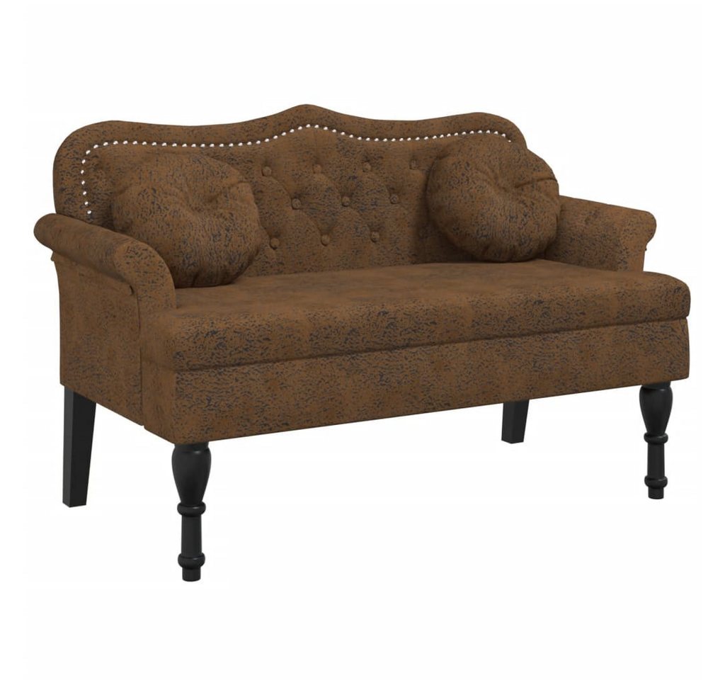 vidaXL Sitzbank, Bank mit Kissen Braun 120,5x65x75 cm Wildleder-Optik vidaXL Sitzbank, Bank mit Kissen Braun 120,5x65x75 cm Wildleder-Optik von vidaXL