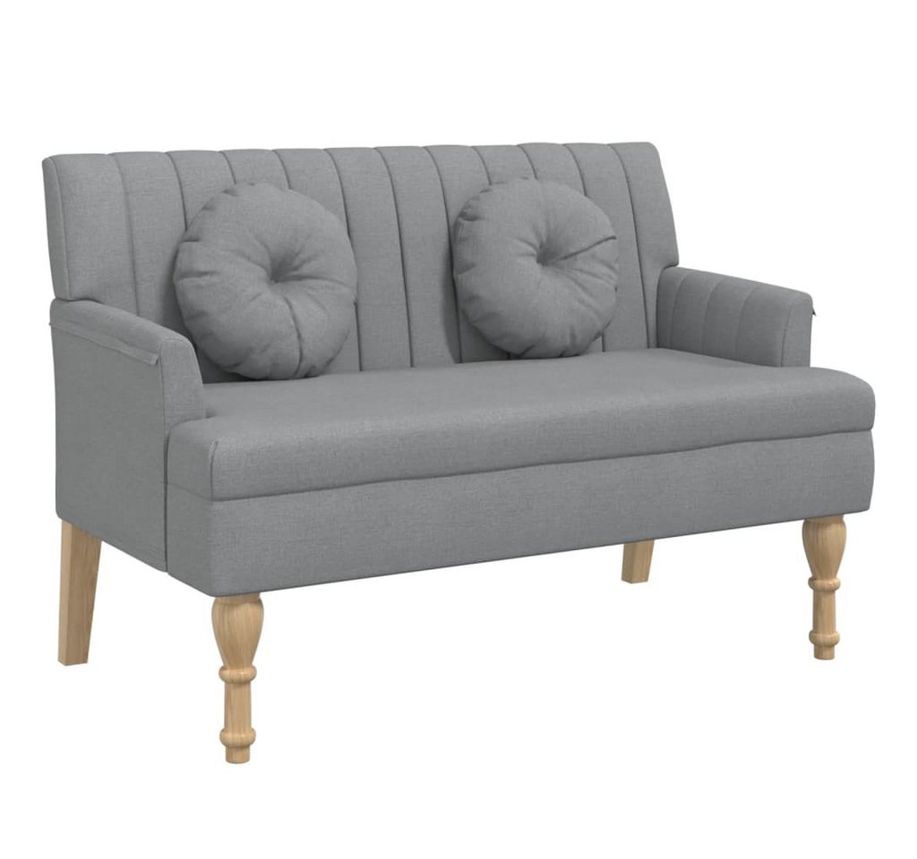 vidaXL Sitzbank, Bank mit Kissen Hellgrau 113x64,5x75,5 cm Stoff vidaXL Sitzbank, Bank mit Kissen Hellgrau 113x64,5x75,5 cm Stoff von vidaXL