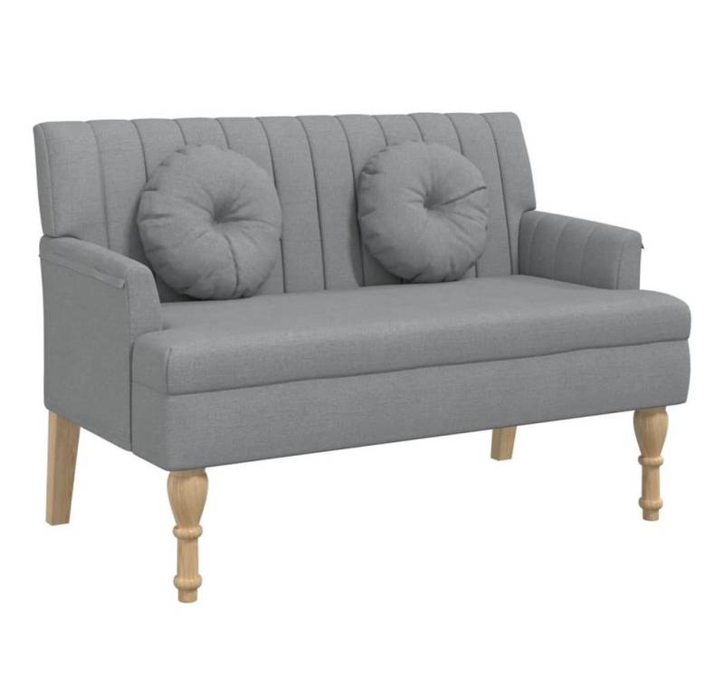 vidaXL Sitzbank, Bank mit Kissen Hellgrau 113x64,5x75,5 cm Stoff vidaXL Sitzbank, Bank mit Kissen Hellgrau 113x64,5x75,5 cm Stoff von vidaXL