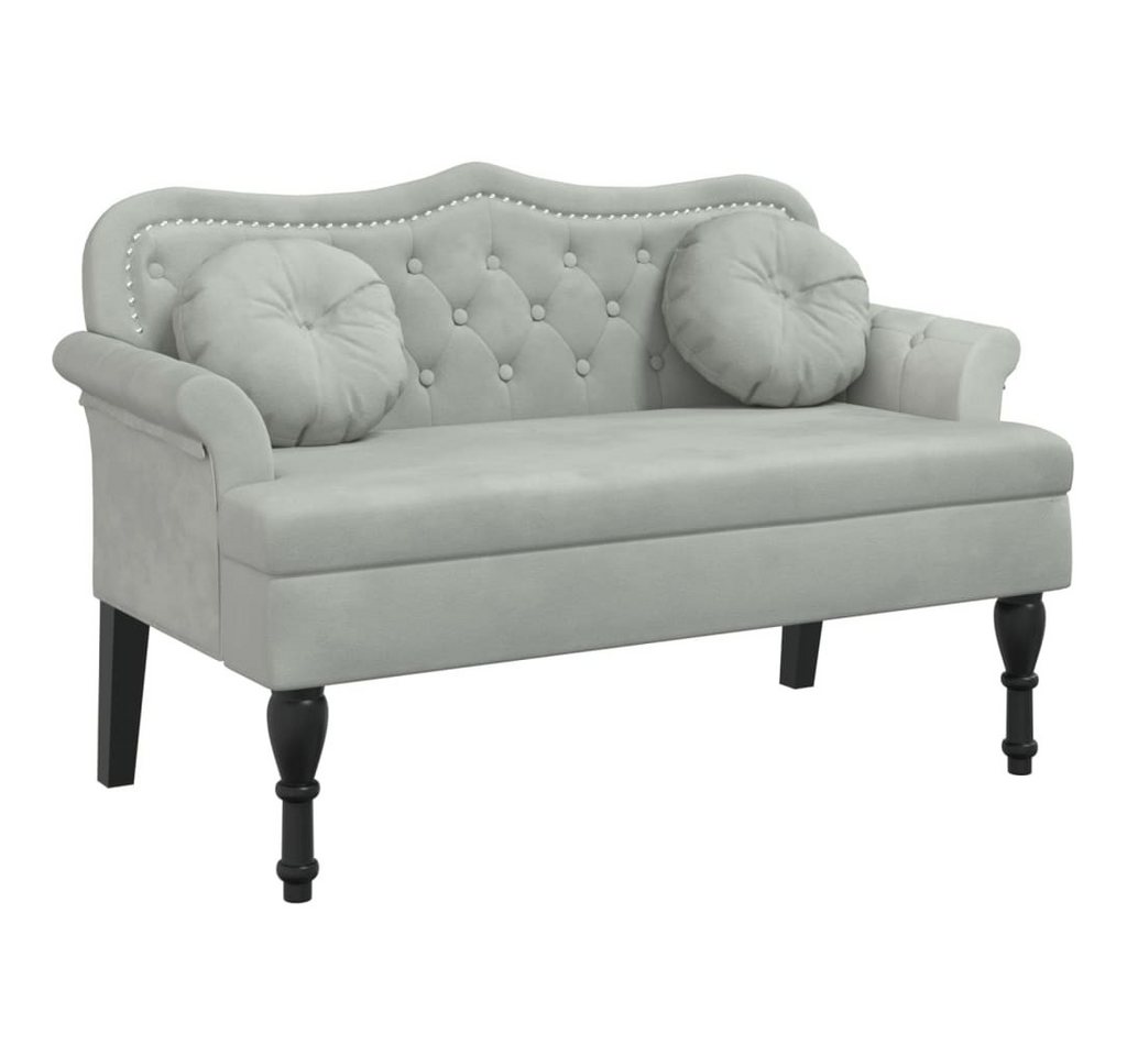 vidaXL Sitzbank, Bank mit Kissen Hellgrau 120,5x65x75 cm Samt vidaXL Sitzbank, Bank mit Kissen Hellgrau 120,5x65x75 cm Samt von vidaXL