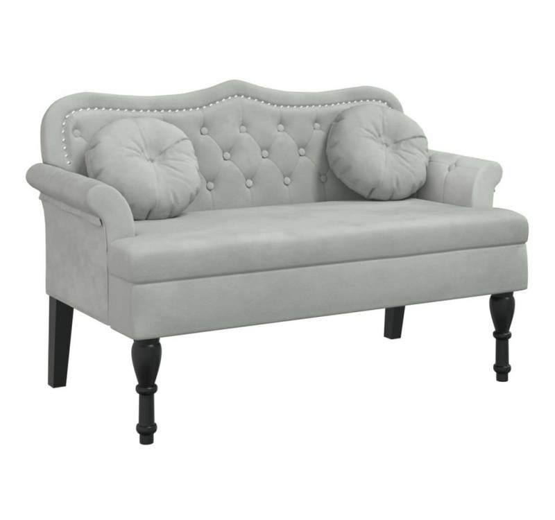 vidaXL Sitzbank, Bank mit Kissen Hellgrau 120,5x65x75 cm Samt vidaXL Sitzbank, Bank mit Kissen Hellgrau 120,5x65x75 cm Samt von vidaXL