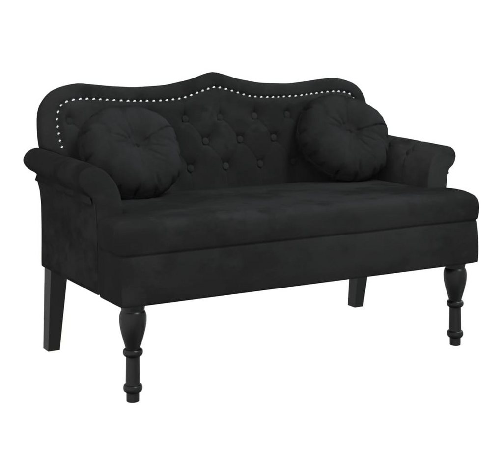vidaXL Sitzbank, Bank mit Kissen Schwarz 120,5x65x75 cm Samt vidaXL Sitzbank, Bank mit Kissen Schwarz 120,5x65x75 cm Samt von vidaXL