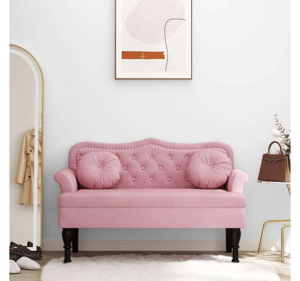 vidaXL Sitzbank, Sitzbank mit Kissen Rosa 120,5x65x75 cm Samt vidaXL Sitzbank, Sitzbank mit Kissen Rosa 120,5x65x75 cm Samt von vidaXL