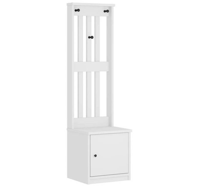 vidaXL Sitzbank Garderobenständer SANDENS Weiß 45x40x159,5 cm Massivholz Kiefer von vidaXL
