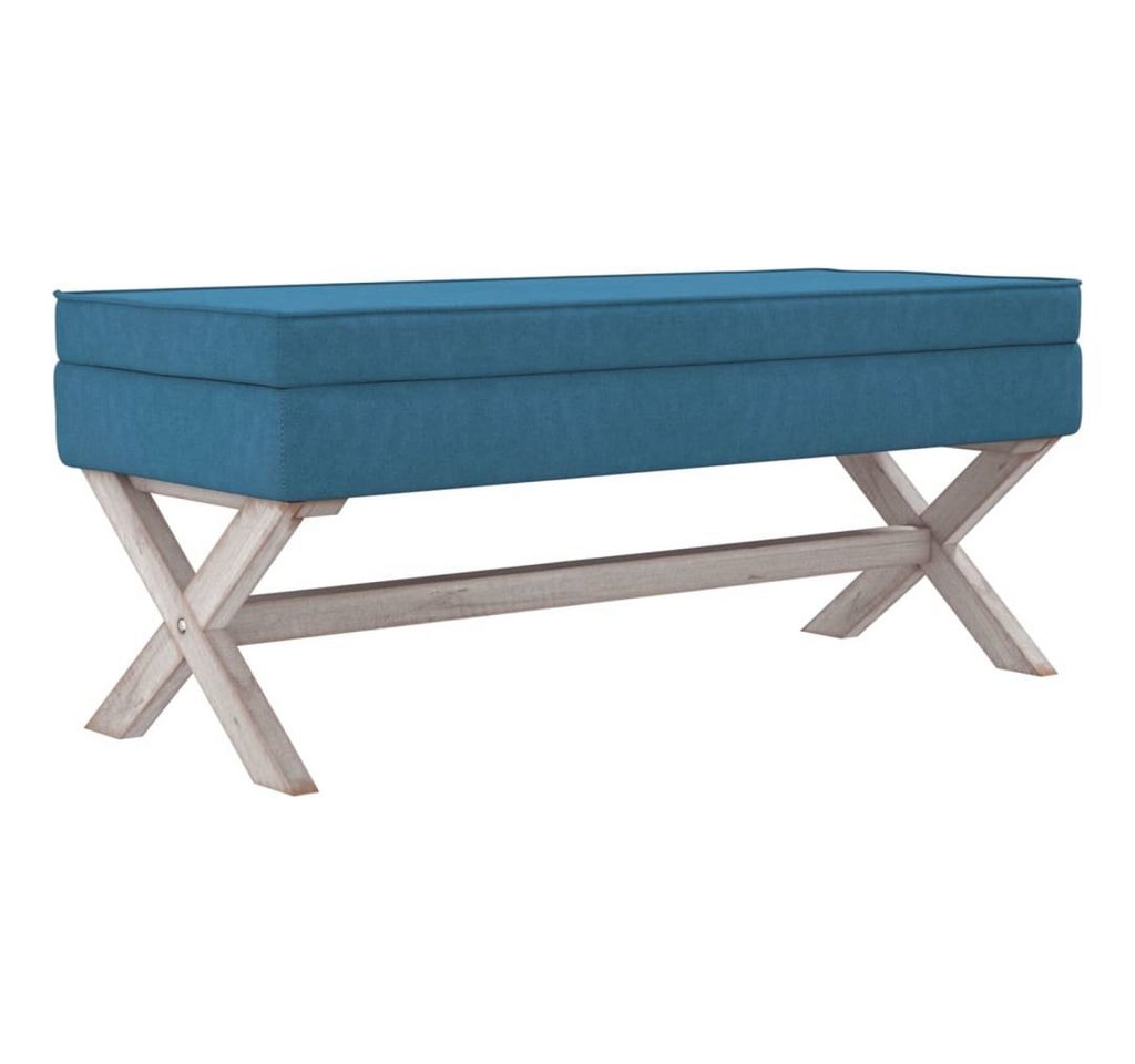 vidaXL Sitzbank Hocker mit Stauraum Blau 110x45x49 cm Samt von vidaXL