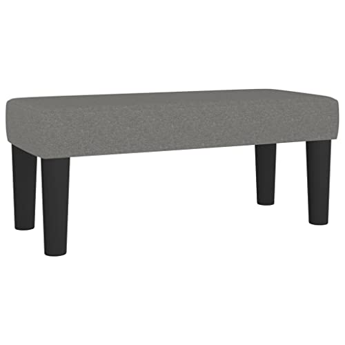 vidaXL Sitzbank Polsterbank Bank Flurbank Bettbank Betthocker Garderobenbank Wohnzimmer Schlafzimmer Eingangsbereich Flur Dunkelgrau 70x30x30cm Stoff von vidaXL