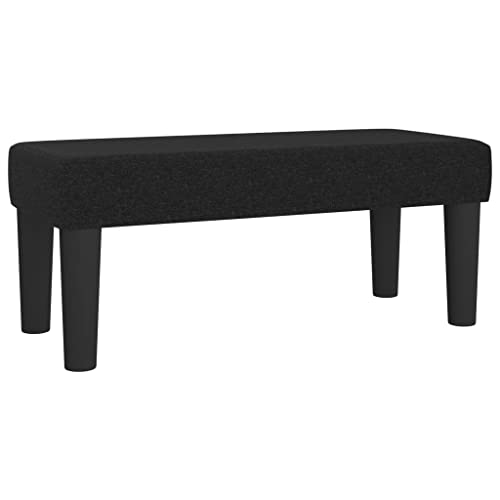 vidaXL Sitzbank Polsterbank Bank Flurbank Bettbank Betthocker Garderobenbank Wohnzimmer Schlafzimmer Eingangsbereich Flur Schwarz 70x30x30cm Stoff von vidaXL