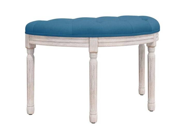 vidaXL Sitzbank Sitzbank Blau 81,5x41x49 cm Samt, blau, Samt von vidaXL