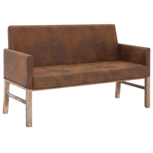 vidaXL Sitzbank mit Armlehnen Bank Polsterbank Sessel Sofa Couch Küchensofa Küchenbank Sofabank Sitzmöbel Wohnzimmer 2er 140cm Braun Wildleder Optik vidaXL Sitzbank mit Armlehnen Bank Polsterbank Sessel Sofa Couch Küchensofa Küchenbank Sofabank Sitzmöbel Wohnzimmer 2er 140cm Braun Wildleder Optik von vidaXL