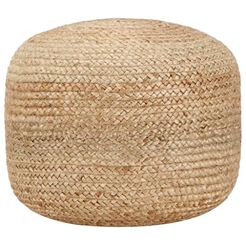 vidaXL Sitzpuff Pouf Sitzpouf Puff Sitzkissen Sitzhocker Fußhocker Hocker Fußbank Ottoman Fußbank Polsterhocker Fußschemel Handgefertigt 45x30cm Jute von vidaXL