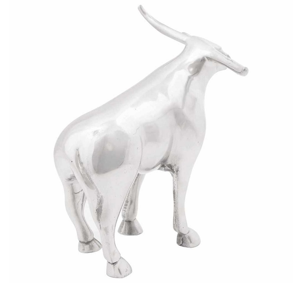 vidaXL Skulptur Stierskulptur Silber 20 x 17 x 23 cm Aluminium (1 St) von vidaXL