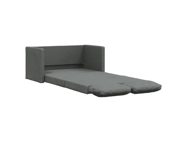 vidaXL Sofa, Bodensofa mit Schlaffunktion Dunkelgrau 112x174x55 cm Stoff von vidaXL