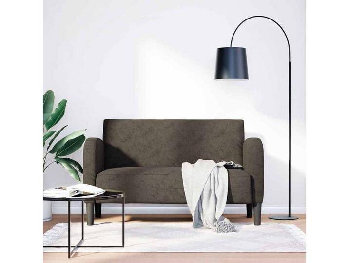 vidaXL Sofa, Zweisitzer-Sofa Dunkelgrau 110 cm Kunstleder von vidaXL