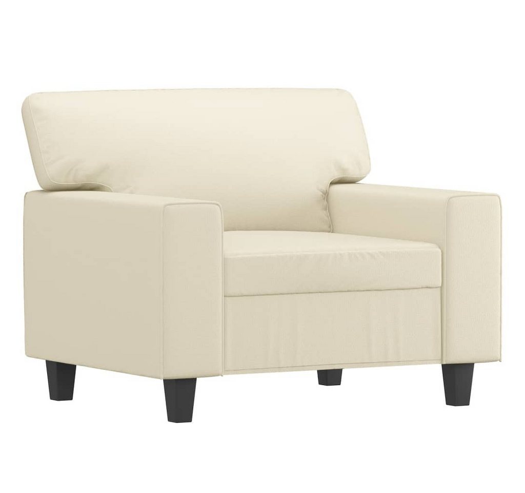 vidaXL Sofa 2-Sitzer-Sofa Creme 140 cm Kunstleder von vidaXL