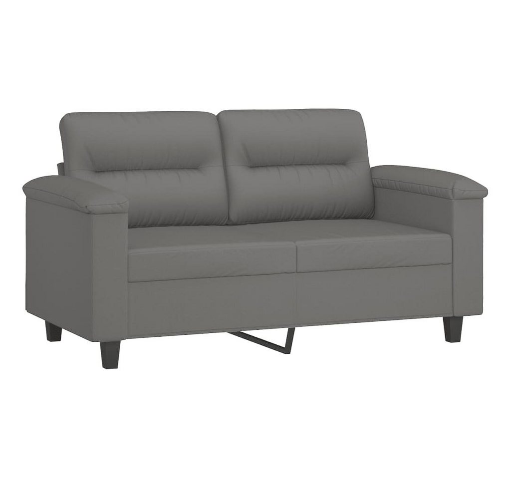 vidaXL Sofa 2-Sitzer-Sofa Dunkelgrau 140 cm Mikrofasergewebe von vidaXL