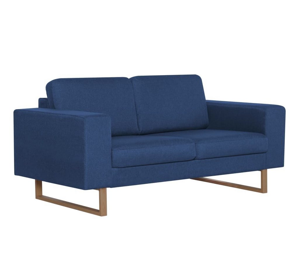 vidaXL Sofa 2-Sitzer-Sofa Stoff Blau von vidaXL