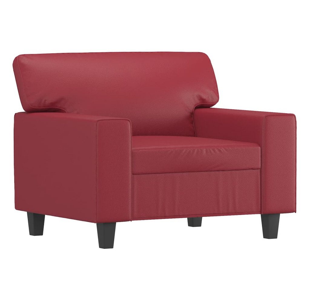 vidaXL Sofa 2-Sitzer-Sofa Weinrot 140 cm Kunstleder von vidaXL