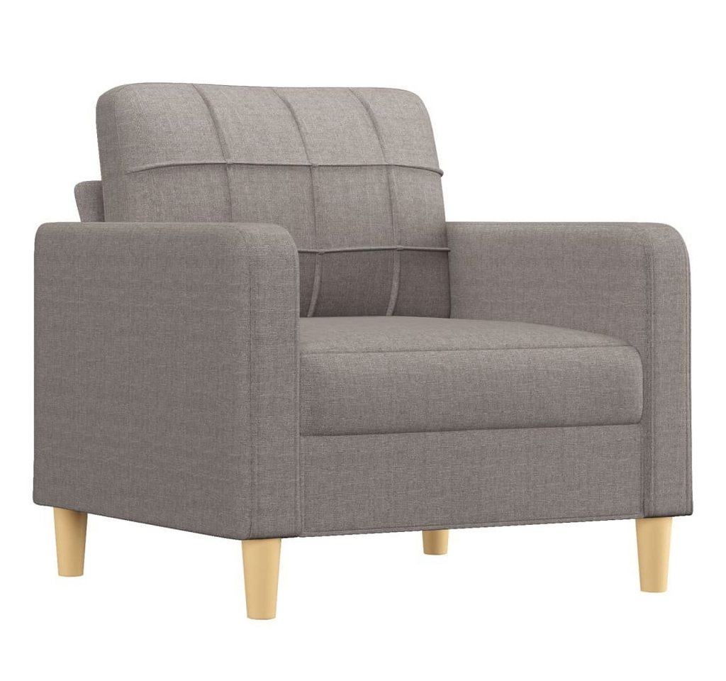 vidaXL Sofa 2-Sitzer-Sofa Taupe 140 cm Stoff von vidaXL