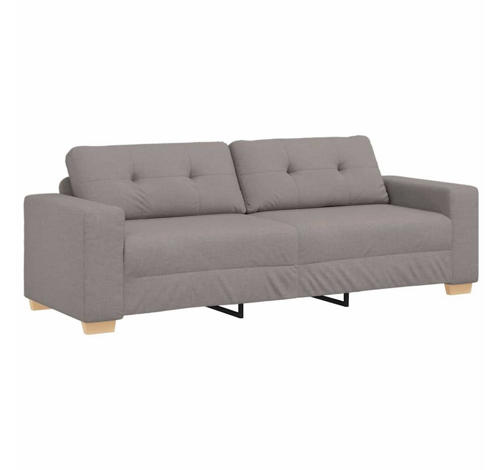 vidaXL Sofa 3-Sitzer Sofa mit Kissen Taupe Stoff, 1 Teile von vidaXL