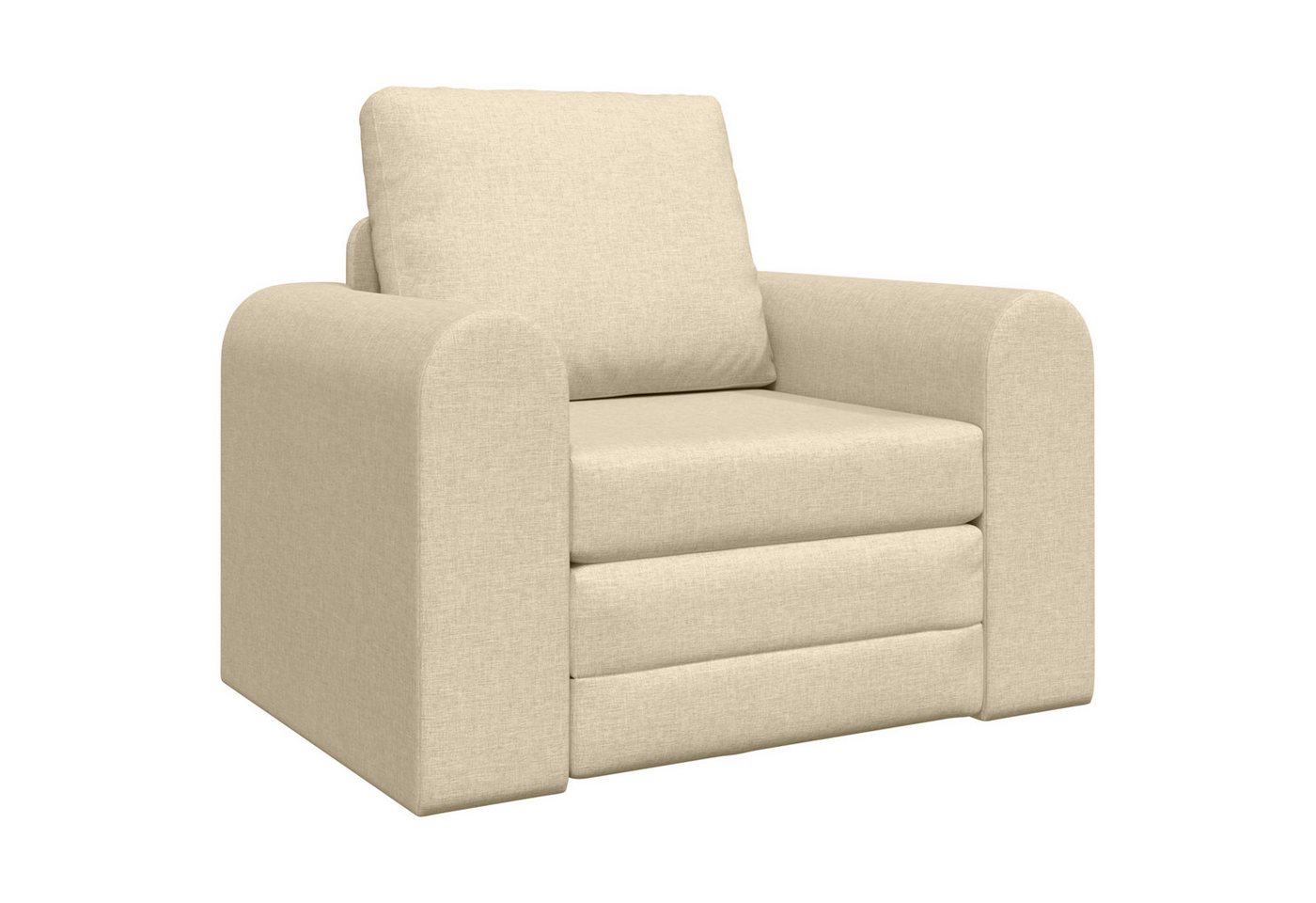 vidaXL Sofa Boden Sofa Bett 2-in-1 Creme 98x71x83 cm Stoff, 1 Teile vidaXL Sofa Boden Sofa Bett 2-in-1 Creme 98x71x83 cm Stoff, 1 Teile von vidaXL