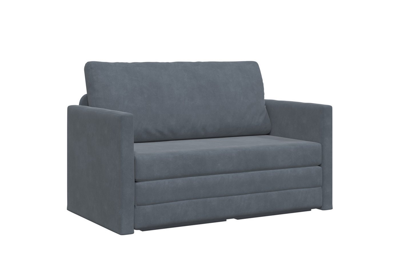vidaXL Sofa Boden Schlafsofa 2-in-1 Dunkelgrau 124x204x61 cm Velvet, 1 Teile von vidaXL